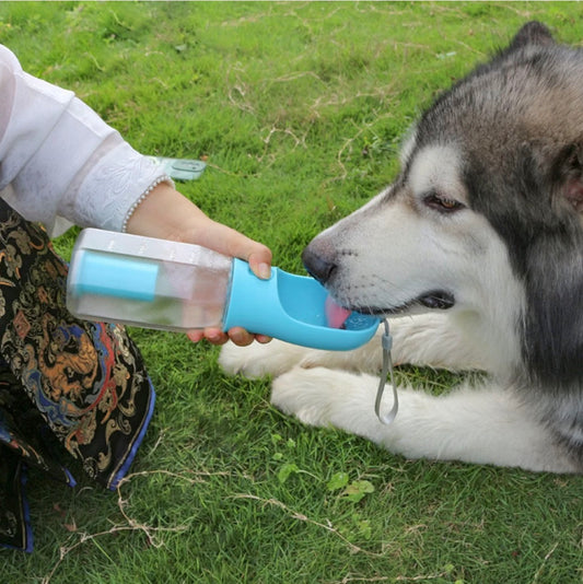 3-in-1 Portable Pet Water Bottle – Water, Food & Waste Bag Dispenser for Dogs