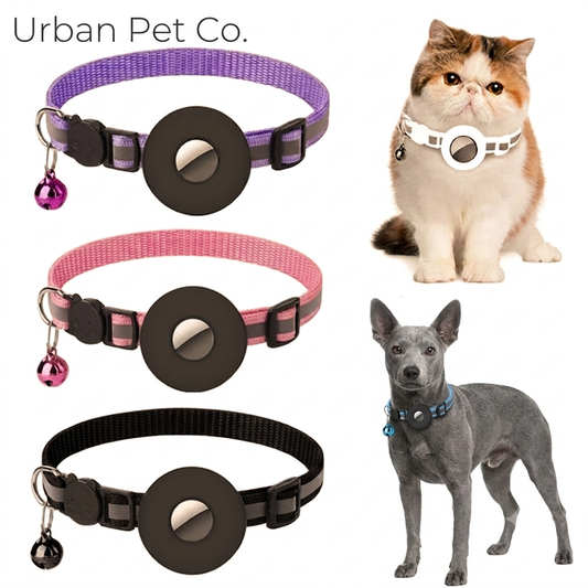 Reflective Collar with AirTag Holder – Cat & Dog